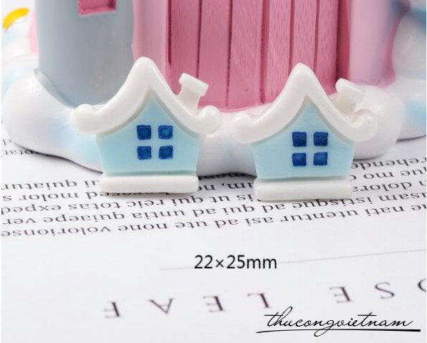 Mô Hình 2D Ngôi Nhà Tuyết Xanh 1.8*2.6cm